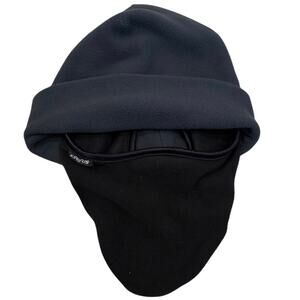 Seirus 2810 QUICKDRAW 3-In-1 Pull-Down Face & Mask Warmer Hat Black S/M